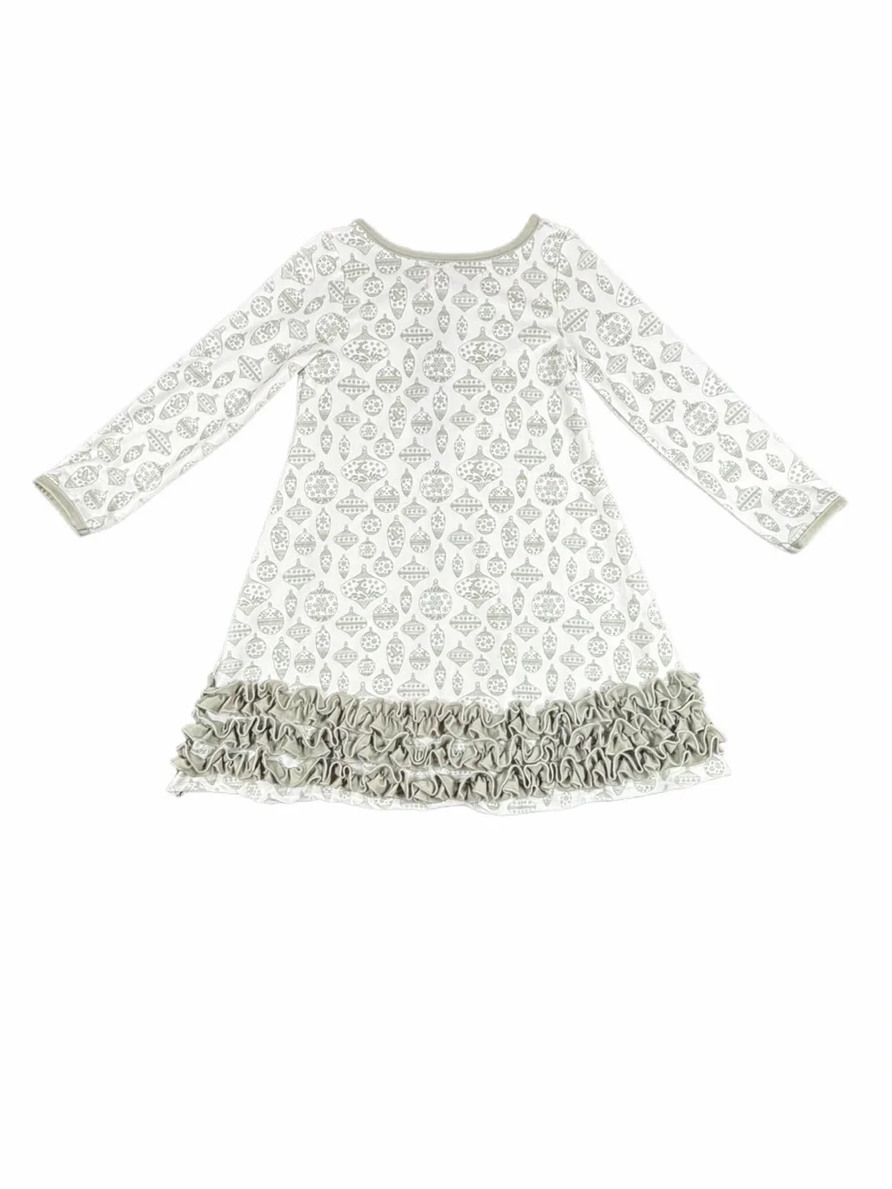NWT SWEET HONEY Ornament Print Ruffled Lounge Gown - 4T